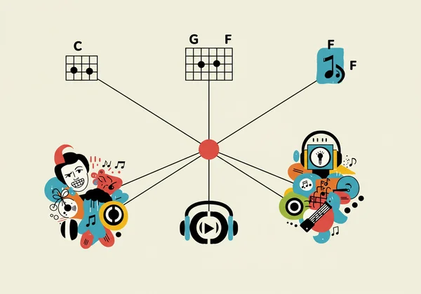 أربعة كوردات موسيقية تؤدي إلى العديد من أغاني البوب المتنوعة.
